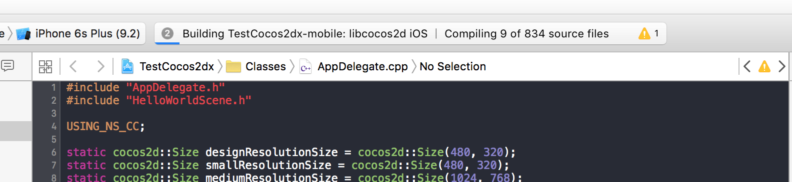 Slow compilation in Xcode for cocos2d-x