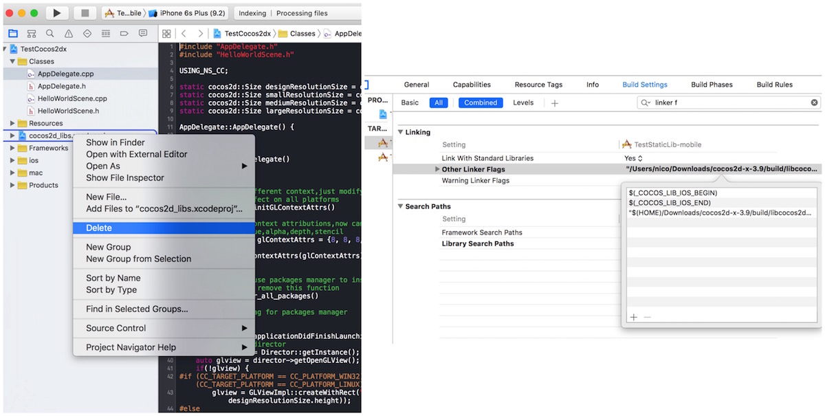 Remove cocos2d_libs.xcodeproj